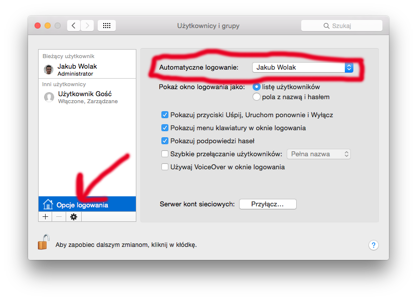 automatyczne logowanie