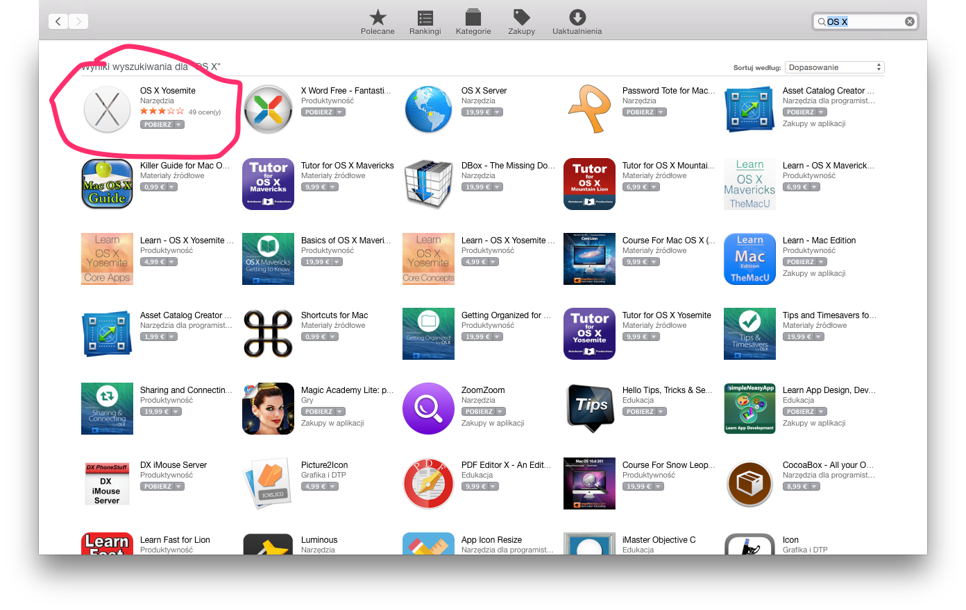 OS X w AppStore